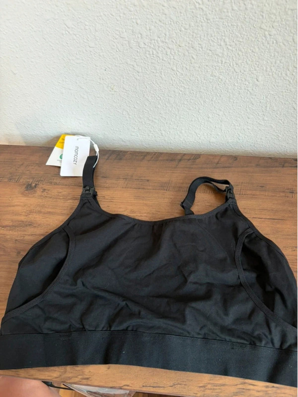 NWT MomCozy Black Nursing and Pumping Bra size XL. No padding